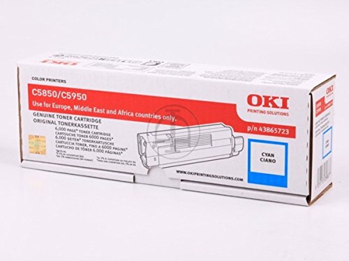 Toner cyan OKI C 5850 N original évite les pannes d'impression