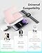 Wireless Charger Stand Charging Station: 3 in 1 Charger Stand Multiple Devices for Apple - iPhone 17 16e 16 15 14 Pro Max 13 12 - Watch 11 10 9 8 7 6 5 4 3 2 SE and Ultra Series-Airpods 4 3 Pro, Pink