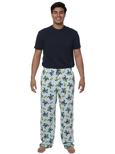 Disney Mens Lounge Pants Stitch Pajama Bottoms2