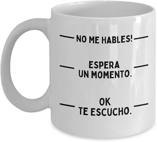 Vista 3 de Regalos divertidos de taza de café, tazas de café para mujer Taza divertida No Hables tazas de café 12 oz de vidrio, taza de café divertida Rega