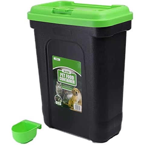 DIVCHI 30 l Fassungsvermögen, Flip-Top-Verriegelungssystem mit integrierter Schaufel Cover