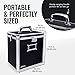 Vaultz Vinyl Record Storage Box - Locking 50 Album Holder & Organizer - Great Alternative to Flimsy LP Crate - 14.4 x 13.4 x 9.6 Inches - Black