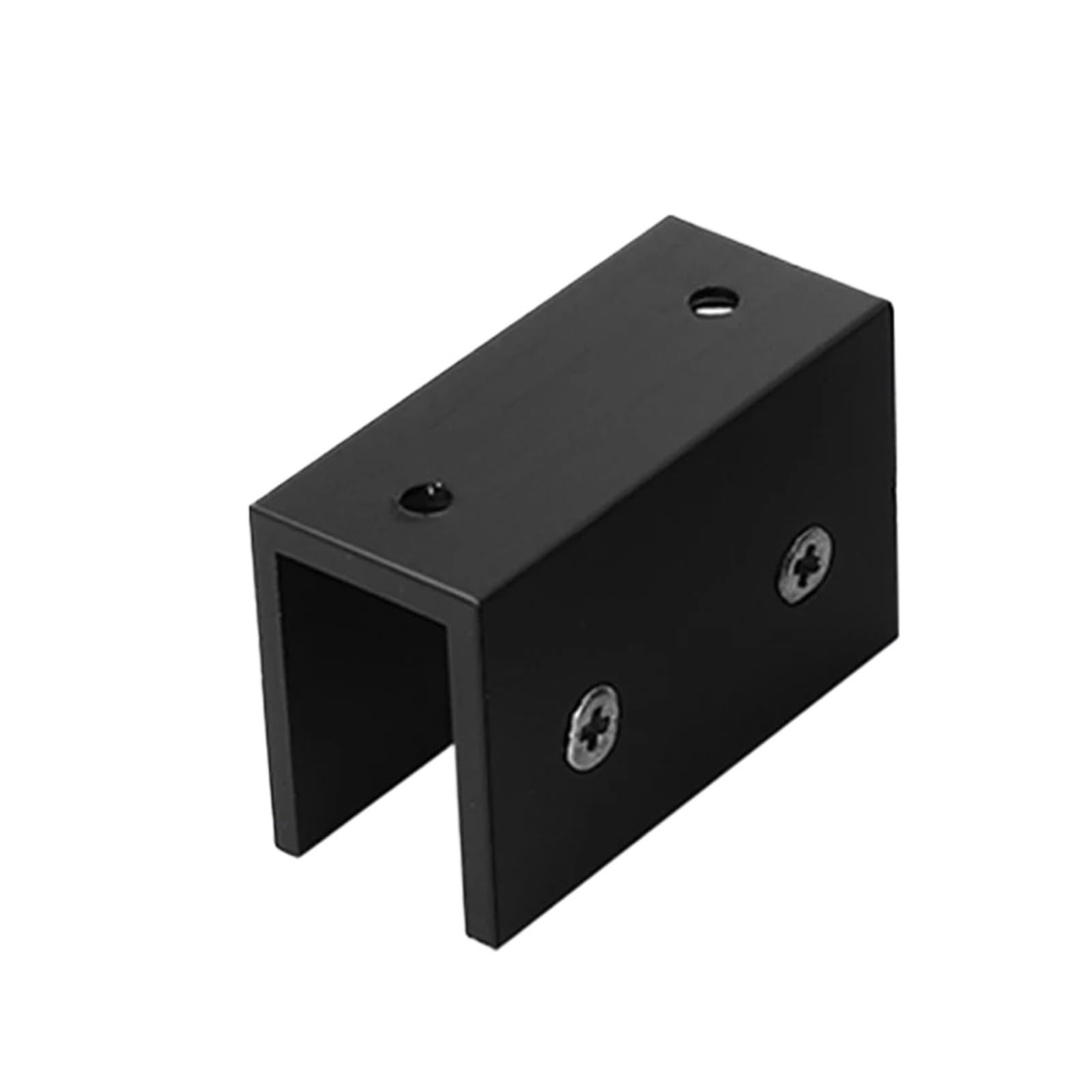 10Pcs Black Glass Shelf Clamp Bracket Aluminum Corner Support Hardware
