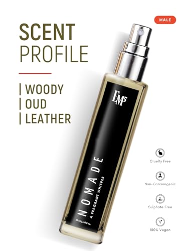 Image of EM5 Nomade Unisex Perfume | Amber Oud Smoky leather Fragrance | Eau De Parfum Spray for Men & Women | Gift for Him & Her | 15 ml