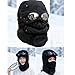 Winter Thermal Hat with Glasses Windproof Ski Mask Cap Fashion Warm Hat for Cycling, Trapper Beanie with Goggles Built in (Blue 1pc)