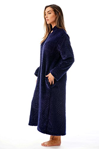 Image of Just Love Plush Zipper Lounger Solid Robe