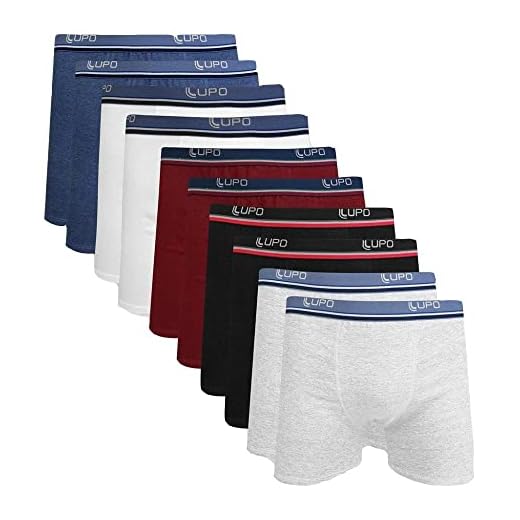 Cueca Lupo Boxer - Algodão com Elastano - Kit com 10 Unidades (Adulto) Tamanho: G | Cor: Sortida