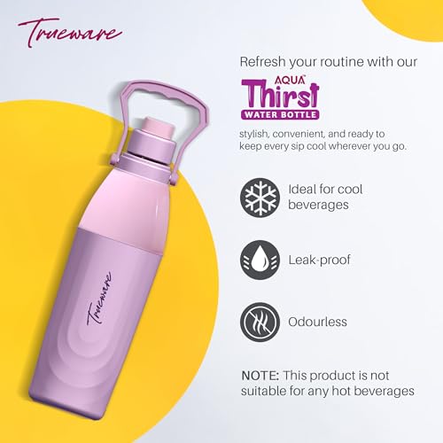 Image of Trueware Aqua Thirst PU Insulated Plastic Water Bottle 1275 ML | BPA Free, Leak-Proof Water bottle Ideal for Office, School, Gym, Sports, Travel and Daily use