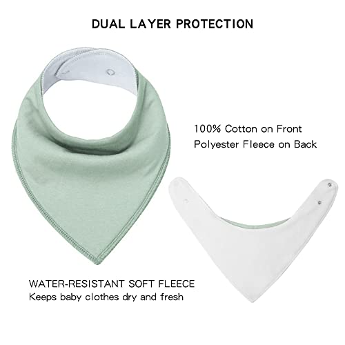 Konssy Baby Bibs 12 Pack Baby Bandana Drool Bibs Cotton For Unisex Boys Girls, 12 Solid Colors Set For Teething And Drooling #TOP5