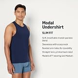 Amazon Essentials Męski podkoszulek bez rękawów, super miękki, modalny, 2 sztuki, Średni szary wrzosowy/granatowy, L