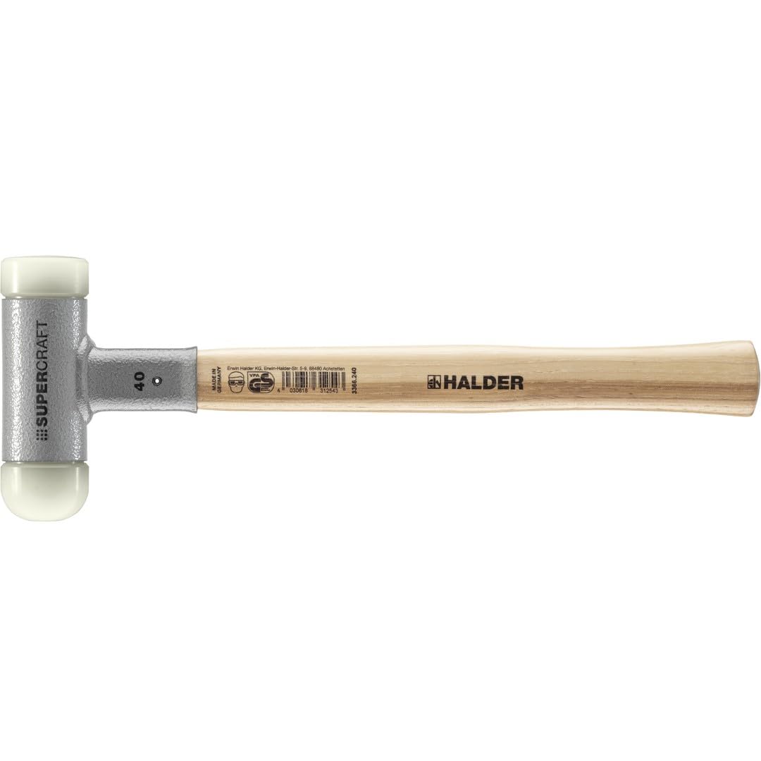 Supercraft 3366.240 - Martillo de carpintero (mango de nogal barnizado y ergonómico, diámetro de 40 mm)