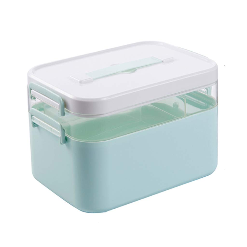 Caja de la medicina de gran capacidad XMING con estructura robusta y diseño azul s