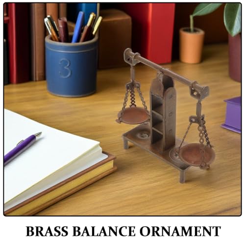 Balance vintage laiton décoration d'exception style antiquité de bureau