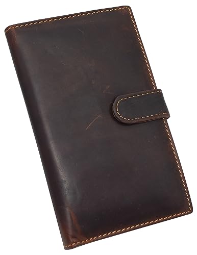 Marshal Bifold Leather RFID Blocking Wallet For Men & Women | Genuine Leather Holder With 19 Slots, 2 Bill Compartments & ID Window For Credit/Debit Cards, Money, Driver’s License (RHU Vintage Brown)2