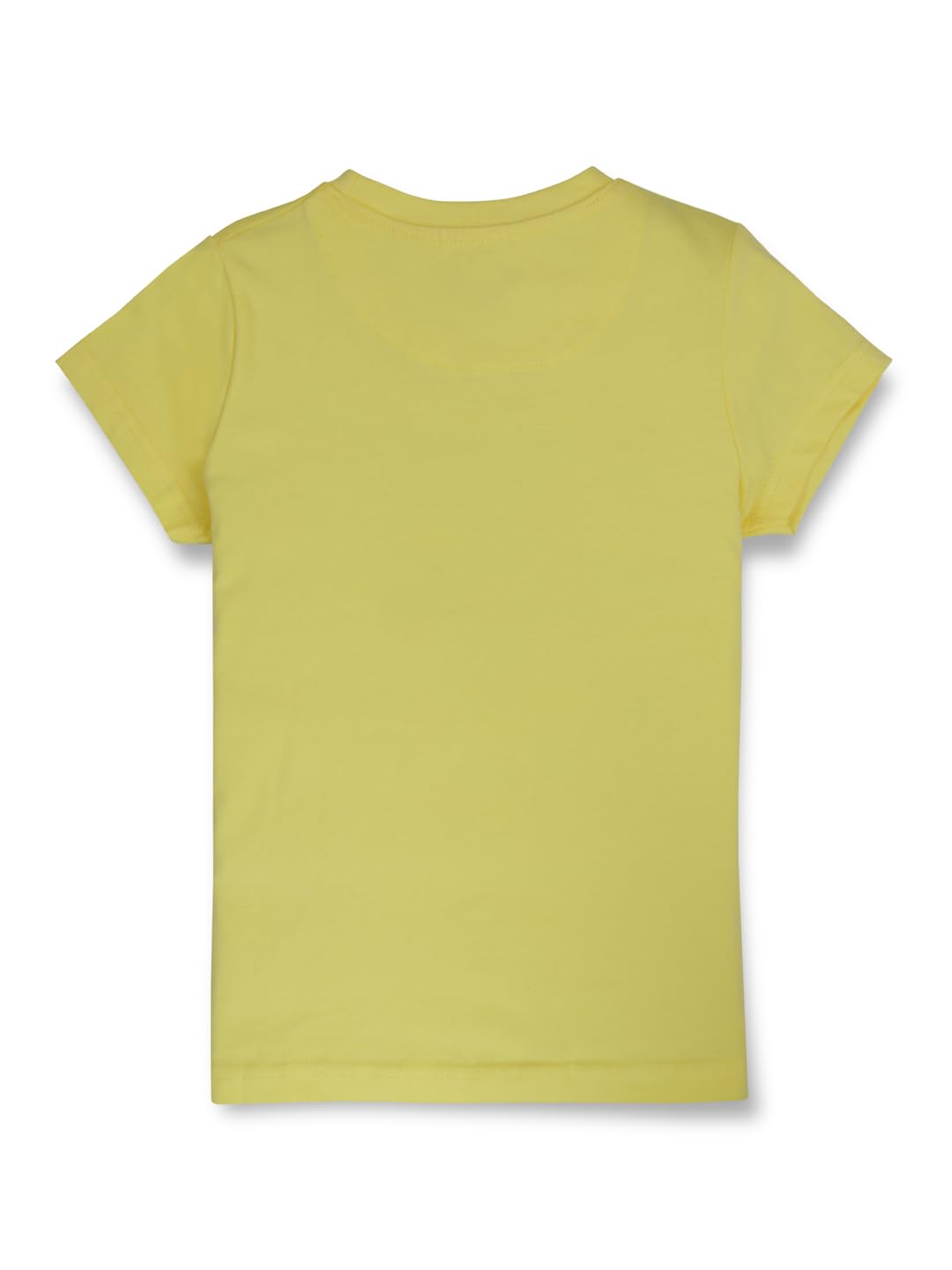Gini and Jony - Camiseta de punto de algodón estampada con cuello redondo y media manga para niñas