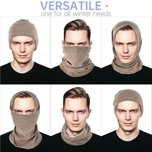 image for EXski Winter Neck Gaiter Warmer, Soft Fleece Face Mask Scarf for Cold 