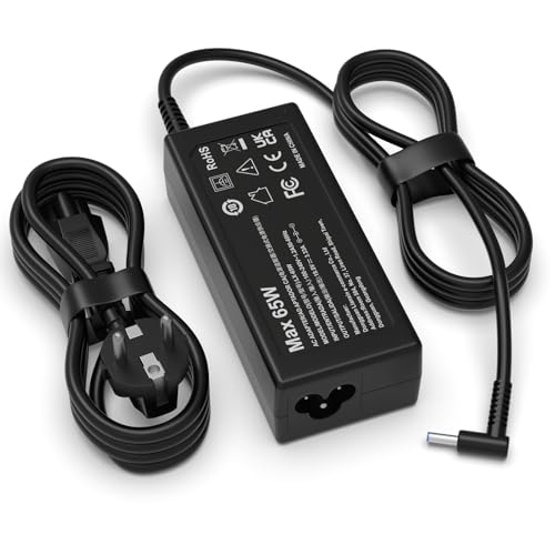 Cargador HP 65W 4.5mm con adaptador para portátil Elitebook y Probook G3 G4 G5