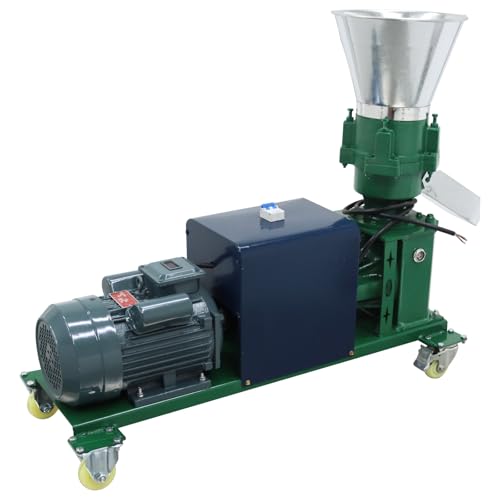 Image of 2mm Animal Feed Pellet Machine Chicken Feed Pellet Maker Farm Fodder Granulator 220V Four Head Press Roller 150-200KG /h 4.5KW