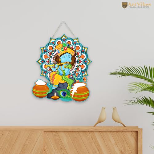 Artvibes Decorative Design Wooden Wall Hanging for Home Decor | Office | Gifts | Living Room | Bedroom | Wooden Decorative Items | Modern Painting | Artworks Decoration (WH_8603N)