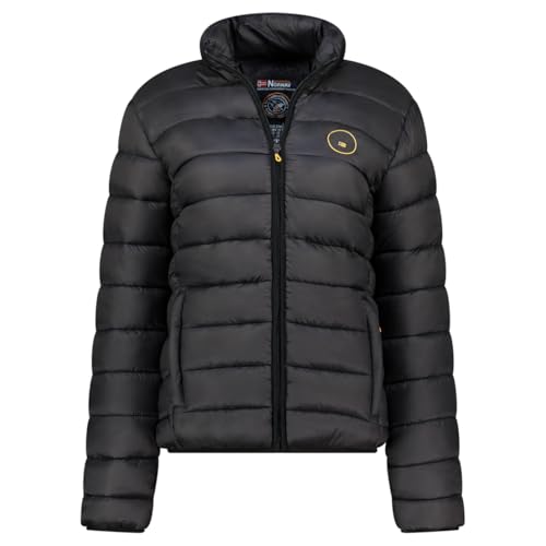 Geographical Norway ATIKAMAP para Mujer – Anorak ligero acolchado de media temporada – Chaqueta caliente de uso diario – Chaqueta de exterior cortavientos con capucha desmontable – Estilo urbano otoño