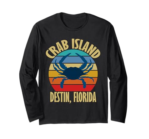 Crab Funny Island | Destin FL Apparel | Famous Destin Island Long Sleeve T-Shirt