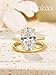 5.5 Carat Oval Cut Wedding Ring Set for Women,No Tarnish 14K Yellow Gold Plated 925 Sterling Silver Bridal Ring Set(5.5ct,65)