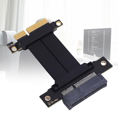 Sxhlseller Cable flexible PCIe 4.0 X4 Riser Cable de extensión GPU de alta velocidad para tarjeta gráfica M.2 WiFi tarjeta de sonido SSD compacto ATX/ITX negro ABS (10) - imagen 3