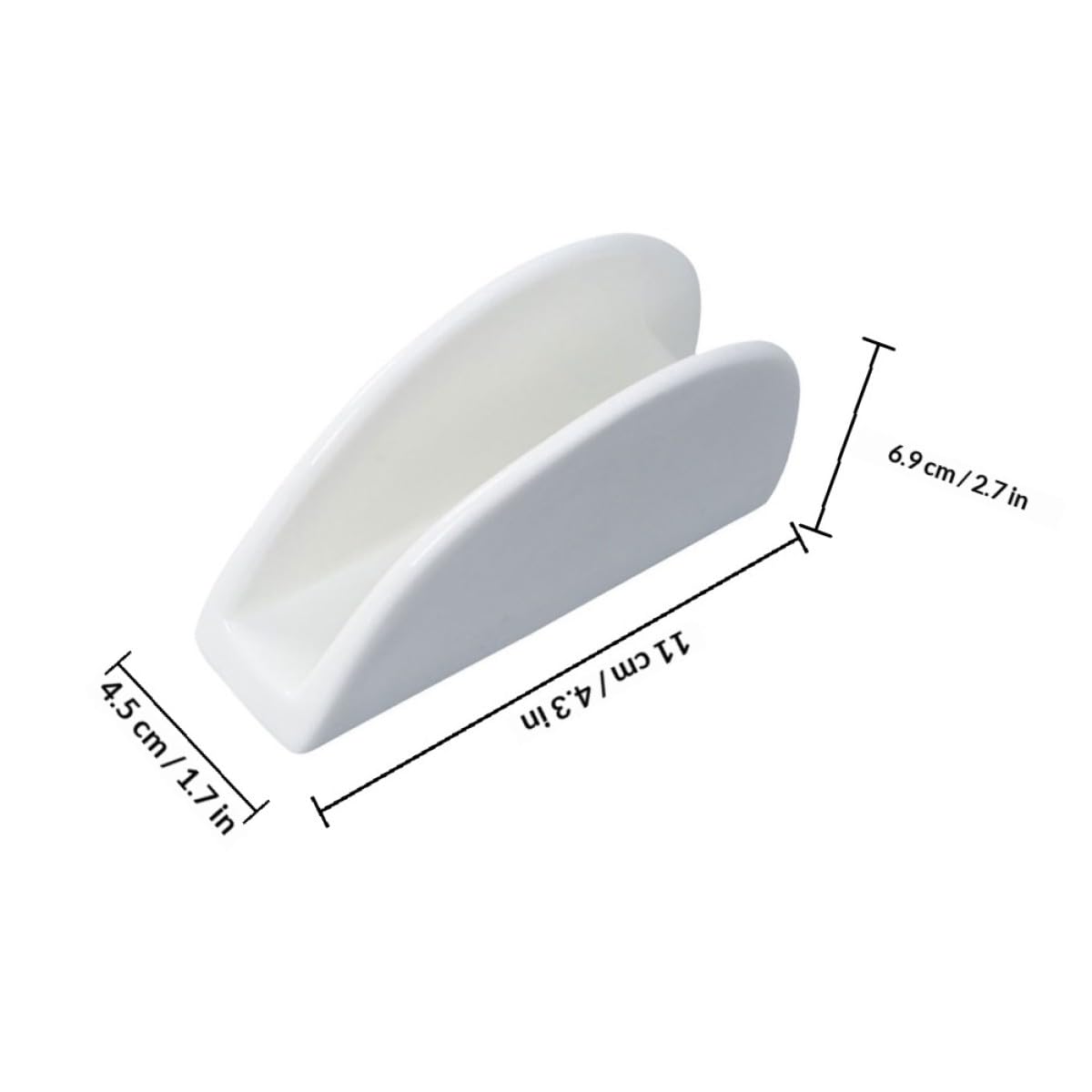 Healeved Servilletero de Cerámica Blanco 2piezas Soporte para Servilletas Diseño Moderno y Delicado Resistente al Desgaste Diario para Mesa Adecuado para Cocina y Bar
