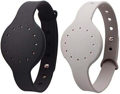Allrun Misfit Shine 2 Wristband, 2pcs Replacement Wrist Band Strap for Misfit Shine 2 (No Tracker, Replacement Bands Only) (Black&Grey)