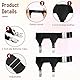 Mozeat Lens 1 Paar Socken Strumpfbänder Herren Socken Hosenträger Einstellbar Sockenhalter Schwarz Strumpf Garter Verstellbare Strumpfhalter Clips Rutschfeste Sockenriemen