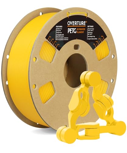 OVERTURE PETG Filament 1.75mm, 3D Printer Filament, 1kg Filament (2.2lbs),...