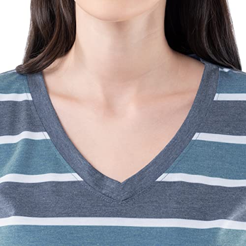 Image of Fruit of the Loom womens Short Sleeve Tee and Pant 2 Piece Sleep Set