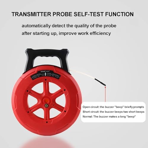 Water Pipe Locator - Underground Diagnostic Tool with 20/30/40m Signal Line, 40cm Detection Depth, Adjustable Sensitivity for Metal, PVC & Water Pipes Detection