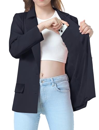 EXARUS Girls Blazer Jacket Long Sleeve Teen Notched Collar/Lapel Collar with Pocket Open Front Casual Kids Blazers Suit3