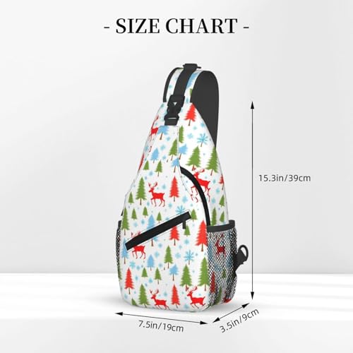 Mochila cruzada para senderismo y viaje con diseño navideño miniatura 3