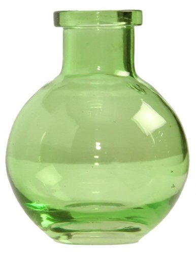 Ivy Lane Design 5-Pack Transparent Glass Vases, 3.5-Inch, Light Green