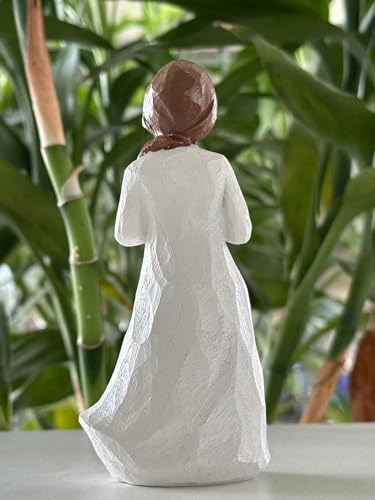 Hodao Resin Female Figurine Holding Flowers-Handcrafted Sculpture Statue for Home Decor-Elegant Resin Art Collectible for Shelf,Table or Mantel-Thoughtful Gift for Sympathy,Comfort,Remembrance (3) - Image 6