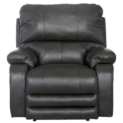 Sillón reclinable eléctrico piel sintética gris miniatura 5