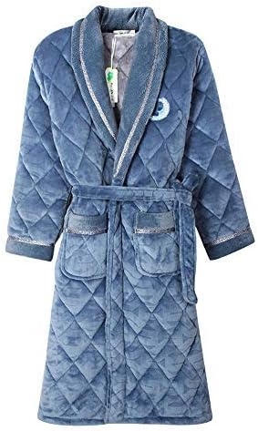 Zccnh 浴衣 メンズ 温泉浴衣 寝巻き浴衣 メンズバスローブベルベット綿パッド入りの男性の太いプラスサイズ冬の着物オムバスローブウォームローブパジャマ男性のバスローブホームウエア グレー Xxxl 簡単着付け おしゃれ 即出荷