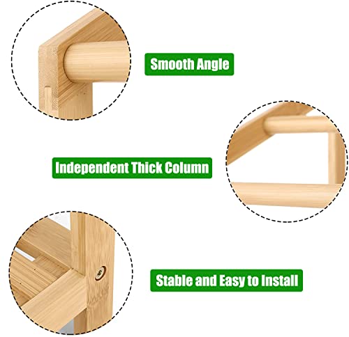 Hynawin Bamboo 3 Tier Towel Rack For Bathroom thumb #2