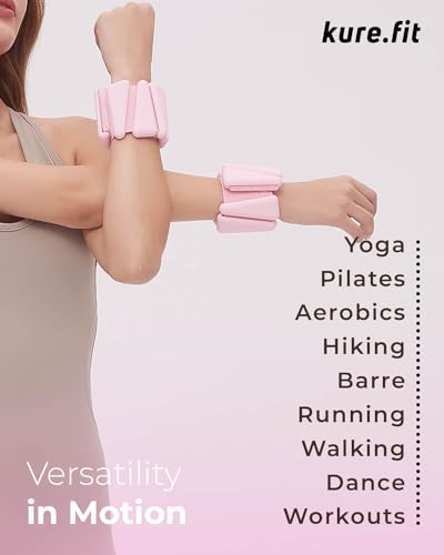 Image of Pilates Weight | Wrist & Ankle Weights for Women | Weighted Bangles | 1LB / 2LB Each (Set of 2)