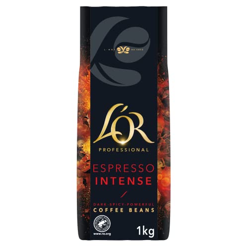 L'OR Professional, 1Kg de Café en Grains Espresso Intense Certifié Rainforest