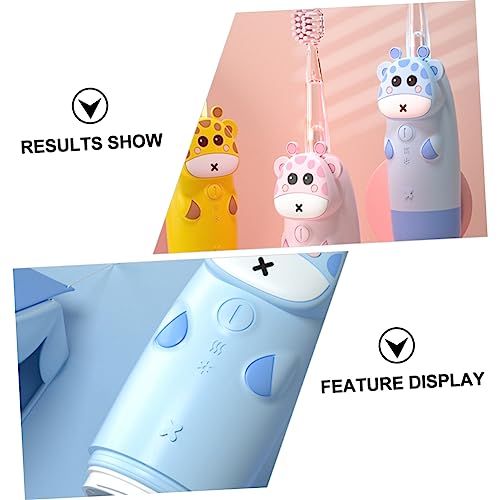 BCOATH Elektrische Zahnbürste Für Junge Mädchen Cartoon Design Usb Babyzahnbürste Mit Timer Zähneputzen Bürste Für Kleinkinder Mundpflege Reisezubehör Batterie – Bild 5
