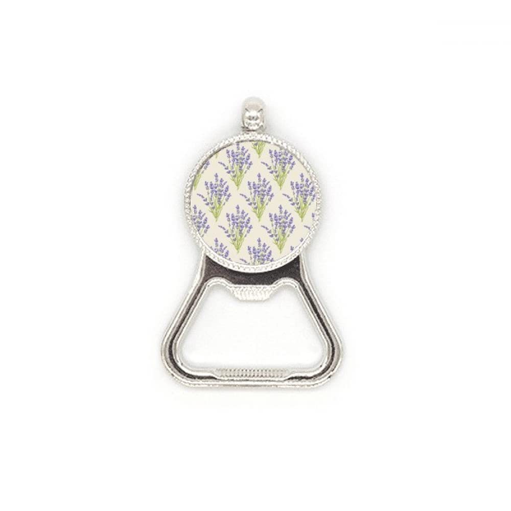 Décapsuleur en acier inoxydable motif fleurs de lavande ouvre-bouteille