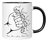 TASSENTICKER - Personalisierte Tasse - Papa - Tochter - Sohn - Vatertag - Vatertagsgeschenk - Geburtstag - Beste Papa- Geschenk - Papaspruch (4 Kinder)