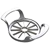 SAVORLIVING Apple Slicer, Upgraded Version with 12 Blades, Extra Large Stainless Steel, Ultra Sharp Apple Slicer, Pitter, Divider for up to 4″ Apples Update Silver