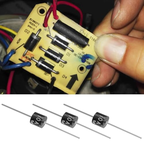 (25Pcs) 10A10 Rectifier Diode, 10A 1000V R-6 Axial Electronic Silicon Diodes by Ertzinla - Image 2