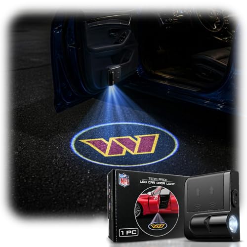 Image of LED Car Door Light - Officially Licensed NFL Wireless Projector - Show Your Team Pride - Battery Powered, Easy Install