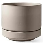 LE TAUCI – LE TAUCI Keramik Blumentopf Groß 35 cm mit Untersetzer, Groß