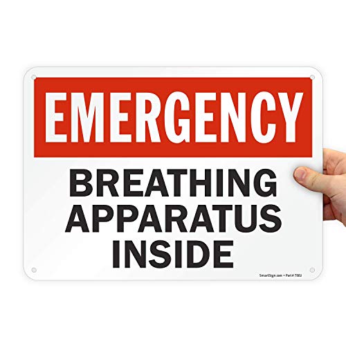 SmartSign 10 x 14 inch “Emergency - Breathing Apparatus Inside”